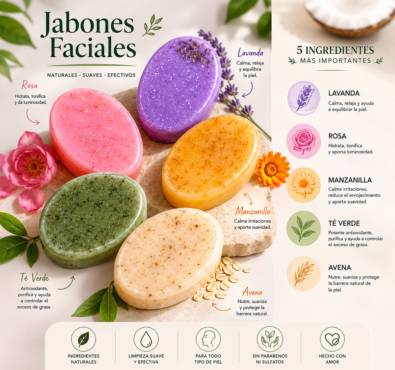 Jabones Faciales BRUZÚ – Limpieza Natural para Cada Tipo de Piel