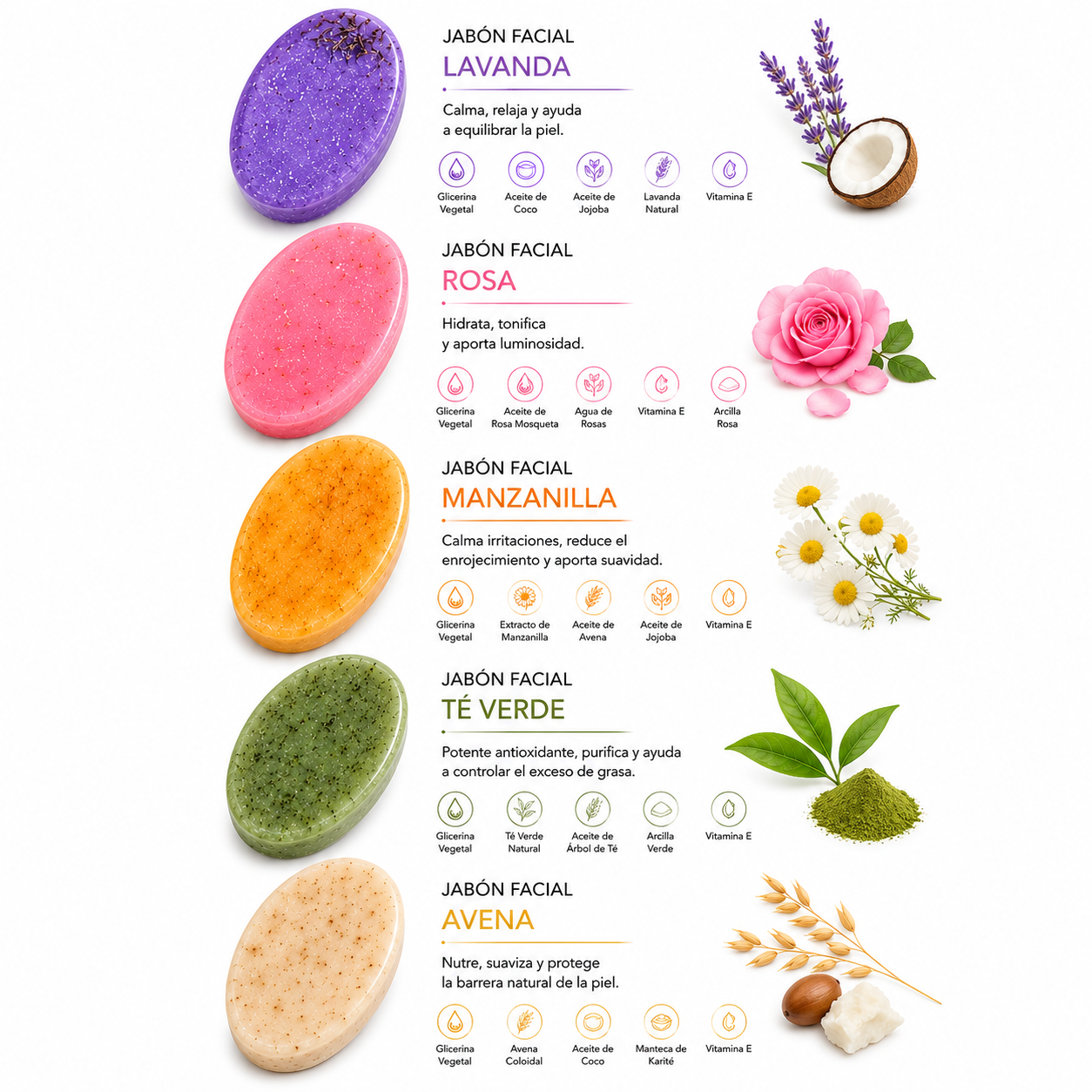 Jabones Faciales BRUZÚ – Limpieza Natural para Cada Tipo de Piel