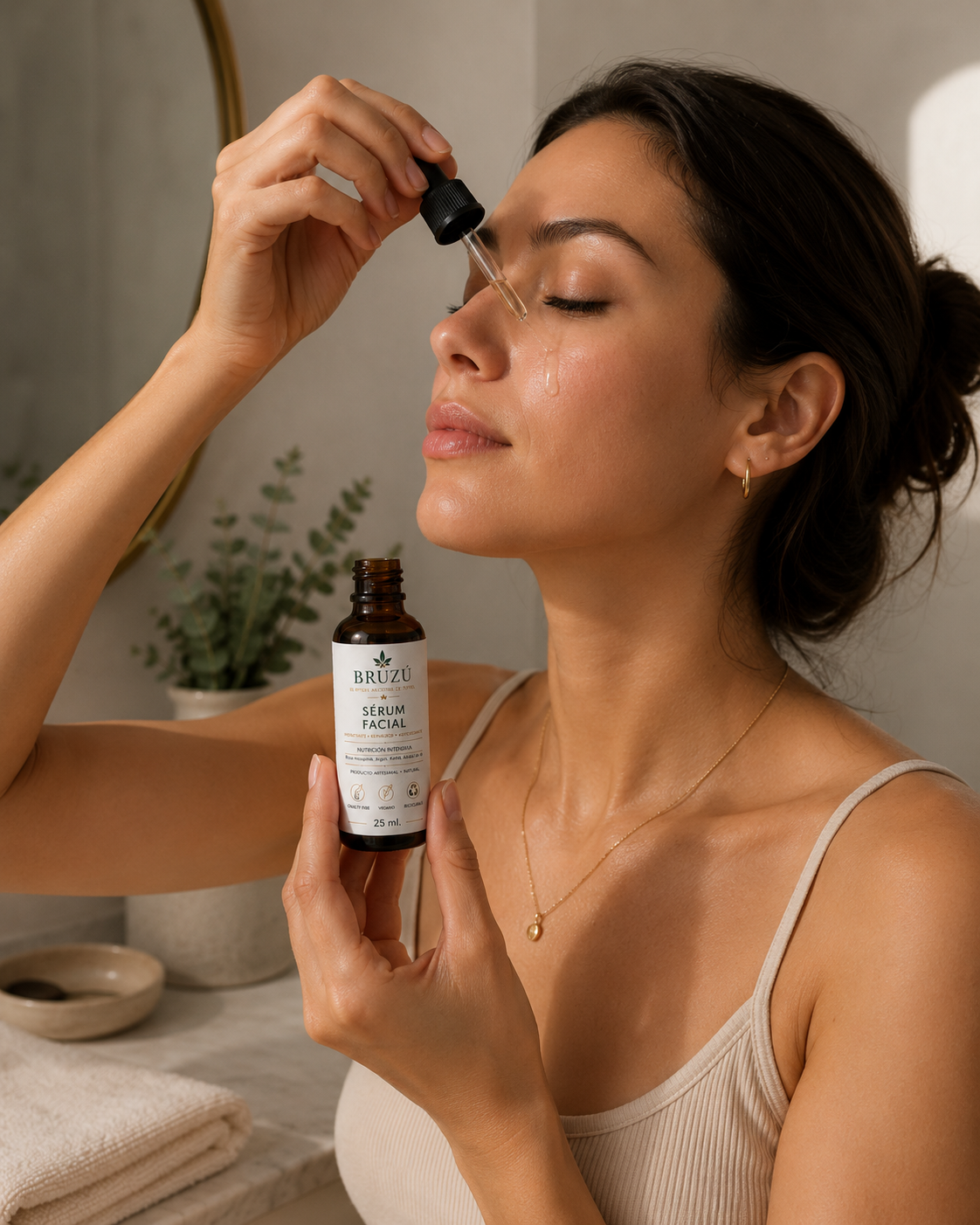 Sérum Facial Botánico BRUZÚ – Nutrición, Glow & Reparación Nocturna