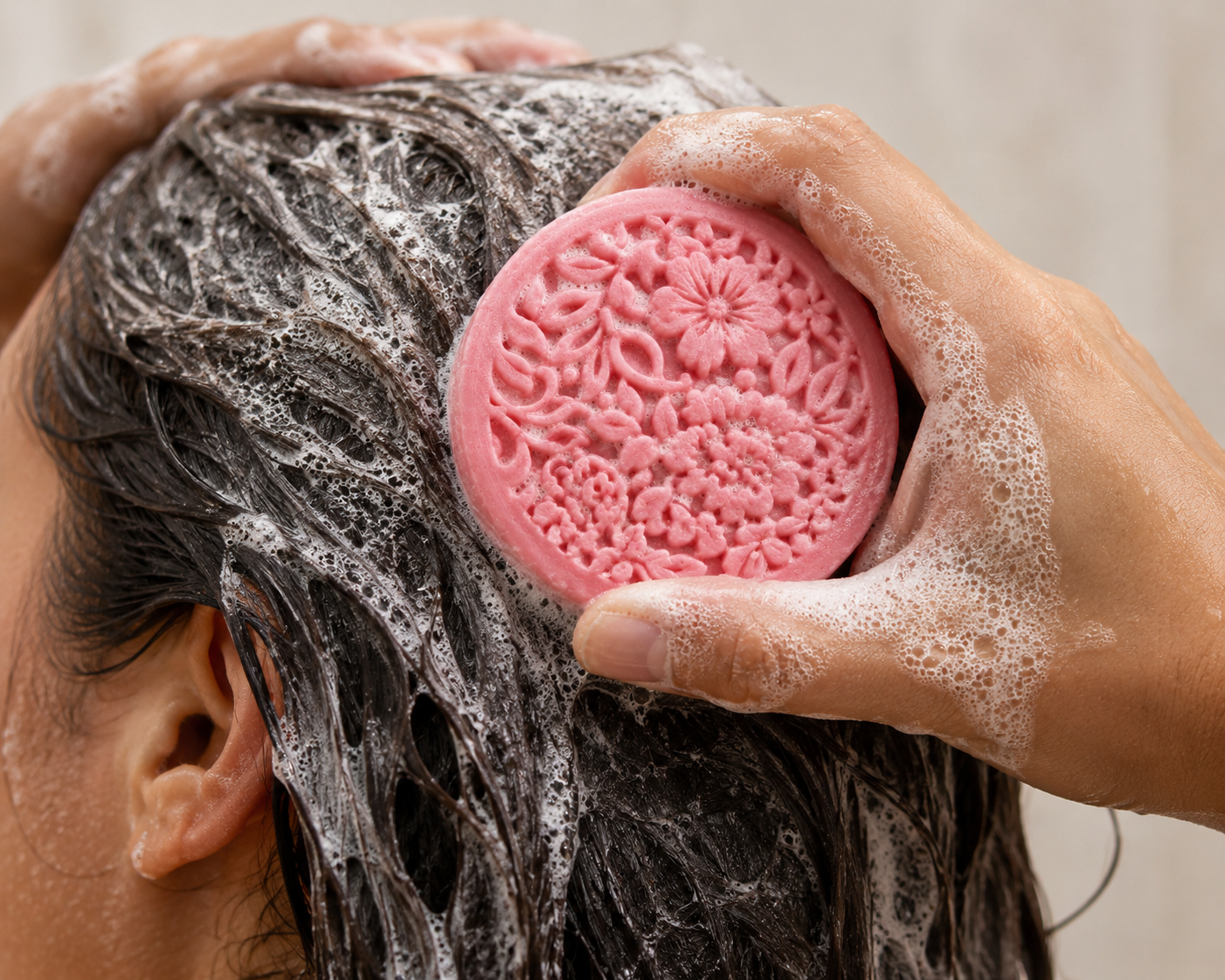 Shampoo Sólido Rosa Mosqueta BRUZÚ – Nutrición & Suavidad Capilar