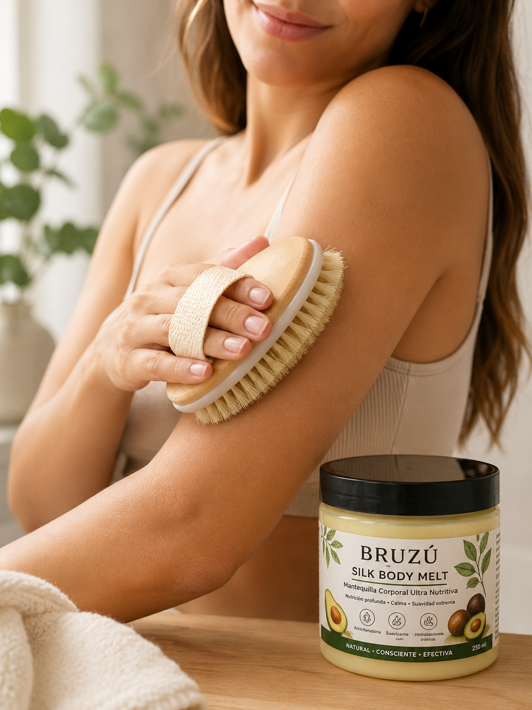 Cepillo Corporal en Seco BRUZÚ – Ritual de Exfoliación y Bienestar