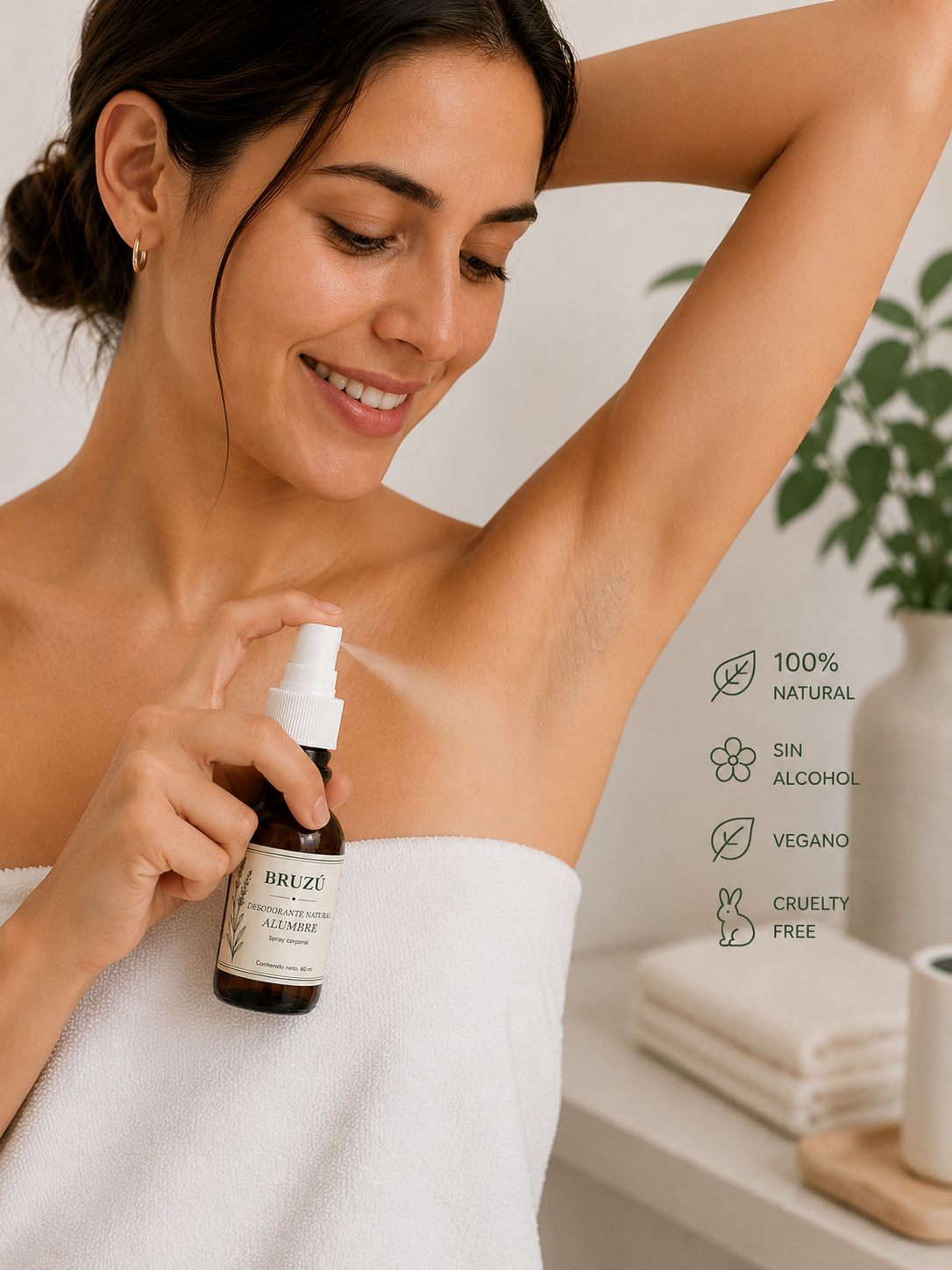Desodorante Mineral de Alumbre Spray BRUZÚ – Frescura Natural | 60 ml