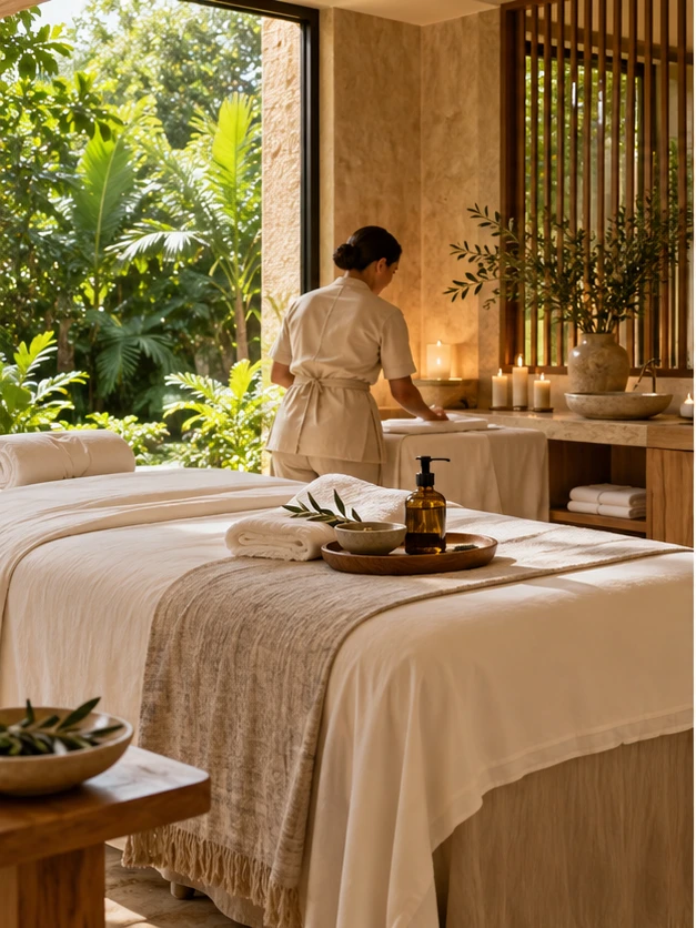 Escena ilustrativa de un spa