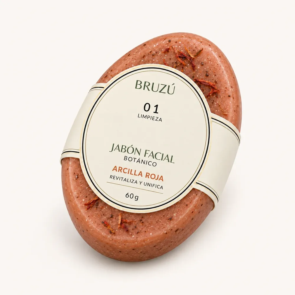 Jabón facial · Arcilla roja